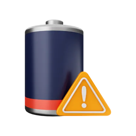 Battery Warning  3D Illustration