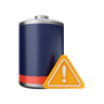 battery warning 3d images