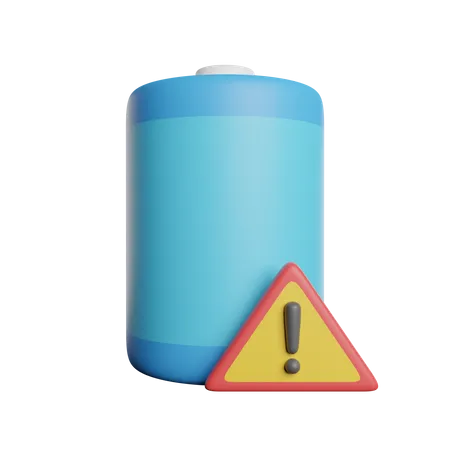 Battery Warning Notification 3D Icon