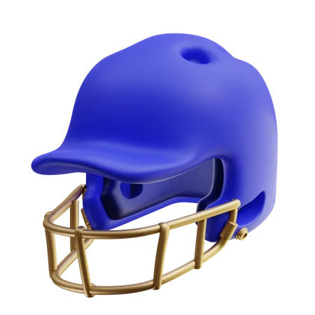 3 D Illustration Batting Helmets Faceguard 3D Icon