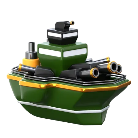 Battle Ship 3 D Military Icon 3D Icon