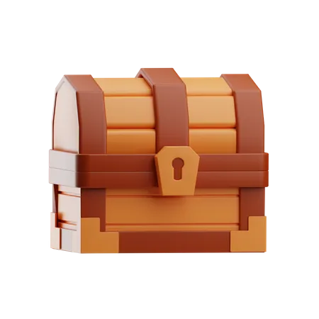 Baú de madeira  3D Icon