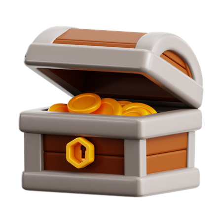 Baú de tesouro  3D Icon
