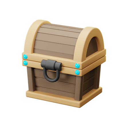 Baú de tesouro estilizado  3D Icon