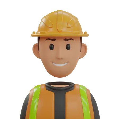 Bauarbeiter  3D Icon