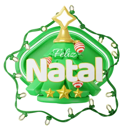 Natal Christmas Tree 3D Icon