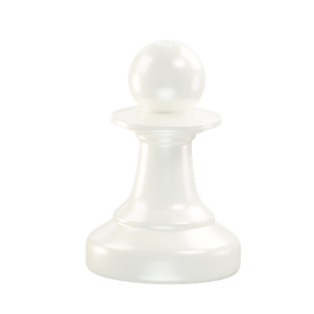 Bauer Schachfigur weiß  3D Icon