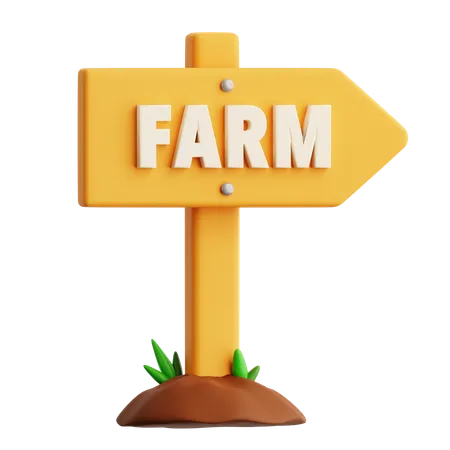 Bauernhof Zeichen  3D Icon