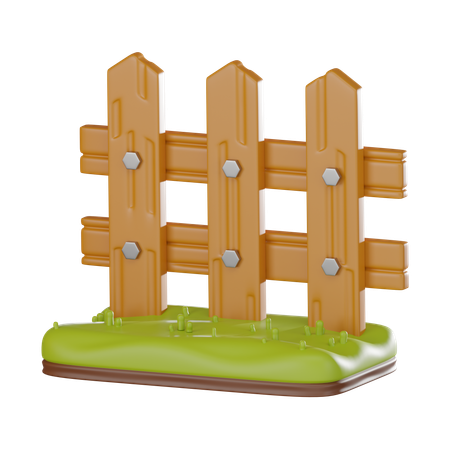 Bauernhof Zaun  3D Icon