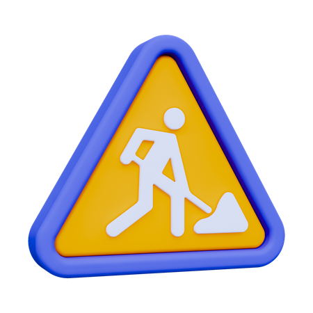 Bauschild  3D Icon