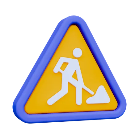 Bauschild  3D Icon