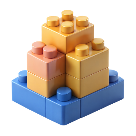 Bausteine  3D Icon