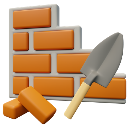 Bauwand  3D Icon