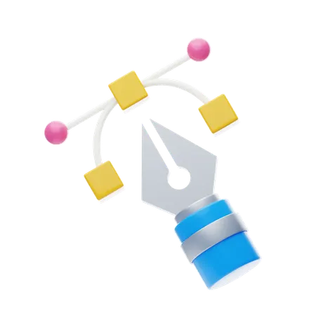 Bazier Tool  3D Icon