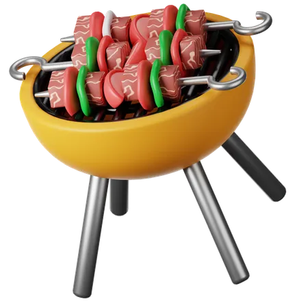 Grill Barbeque 3 D Icon 3D Icon