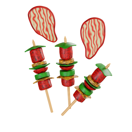 Bbq Food 3D Illustration