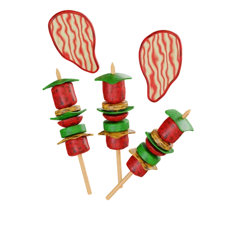 Bbq Food  3D Illustration