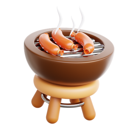 BBQ Grill  3D Icon