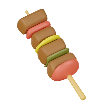 Bbq Kebab  3D Icon