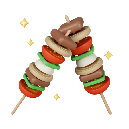 Grill-Kebab  3D Icon