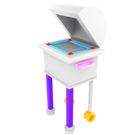 BBQ machine  3D Icon