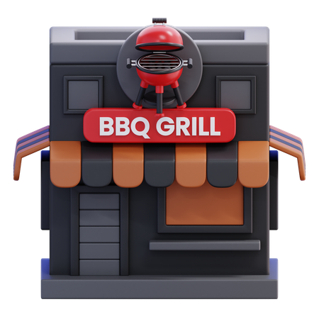 バーベキューレストラン  3D Icon