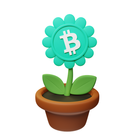 Bch Crypto Plant Pot  3D Icon