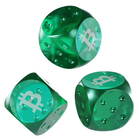 Bch Glass Dice Crypto  3D Icon