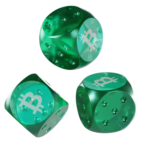 Bch Glass Dice Crypto  3D Icon