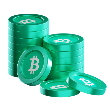 Pilas de monedas bch  3D Icon