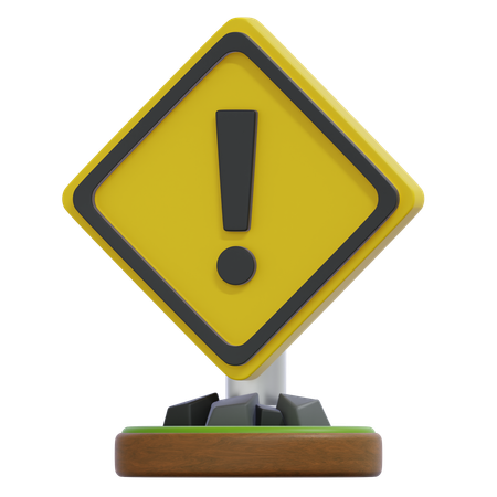 BE CAREFUL SIGN  3D Icon