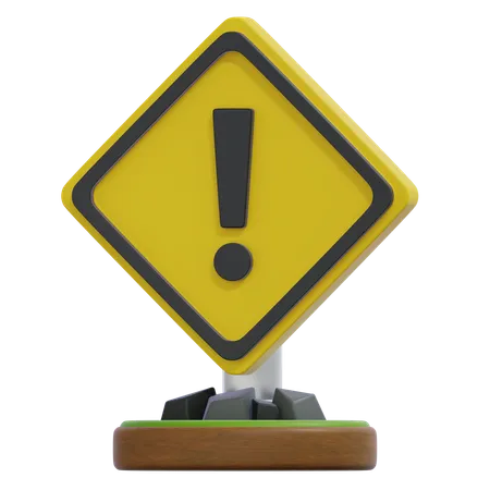 BE CAREFUL SIGN  3D Icon