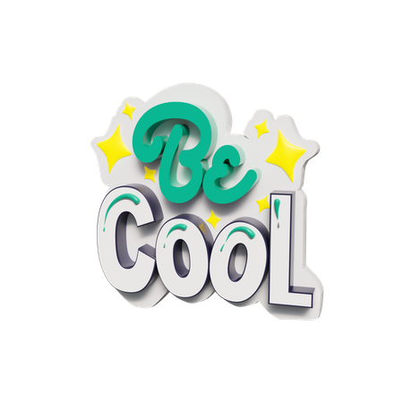 Be Cool Tag  3D Sticker