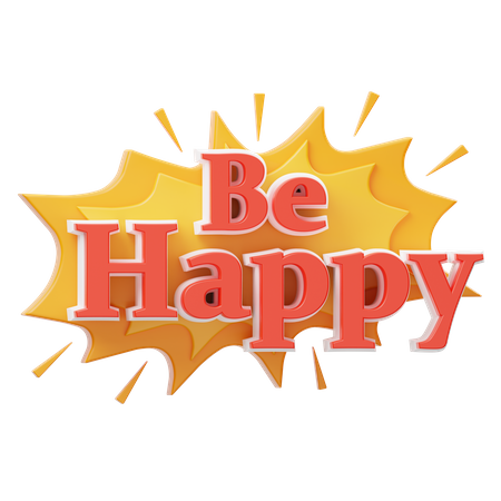 Be Happy  3D Icon