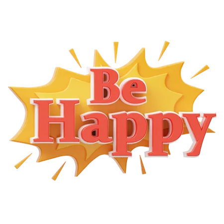 Be Happy  3D Icon