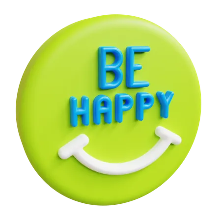 Be happy  3D Icon