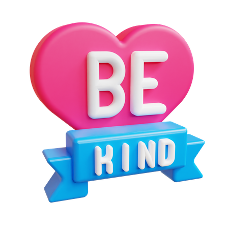Be Kind  3D Icon