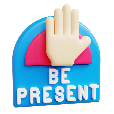 Be present  3D Icon