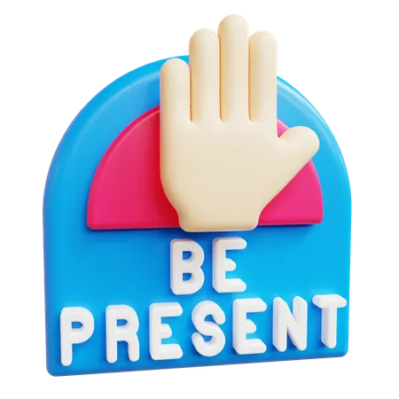 Be present  3D Icon