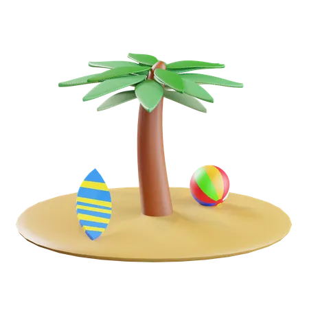 Beach  3D Icon