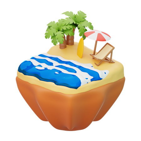 Beach  3D Icon