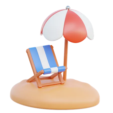 Beach 3 D Icon Which Can Be Used For Various Purposes Such As Websites Mobile Apps Presentation And Others 3D Icon