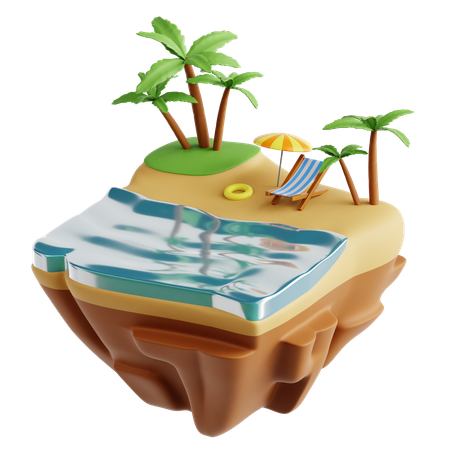 Beach  3D Icon