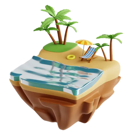 Beach  3D Icon