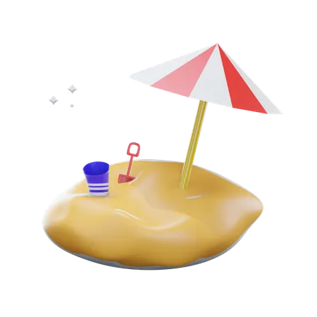 Beach  3D Icon