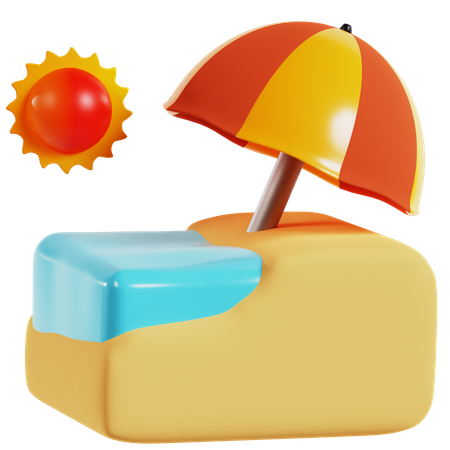 Beach  3D Icon