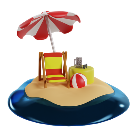 Beach  3D Icon