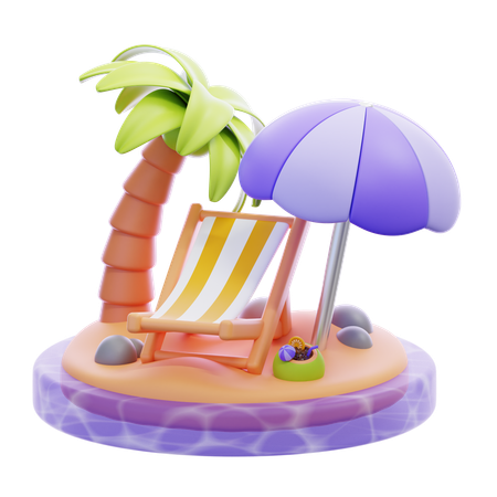 Beach  3D Icon