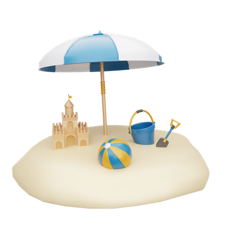 Beach  3D Icon