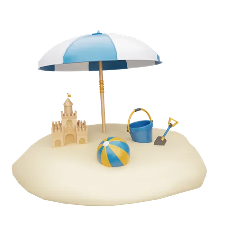 Beach  3D Icon